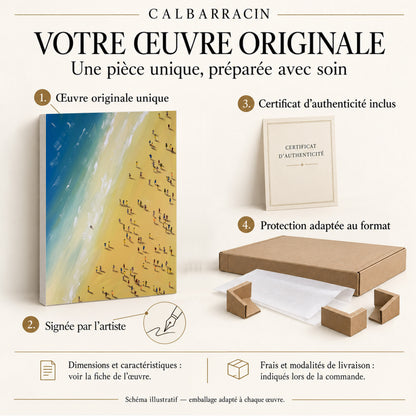 La plage  70 x 50cm