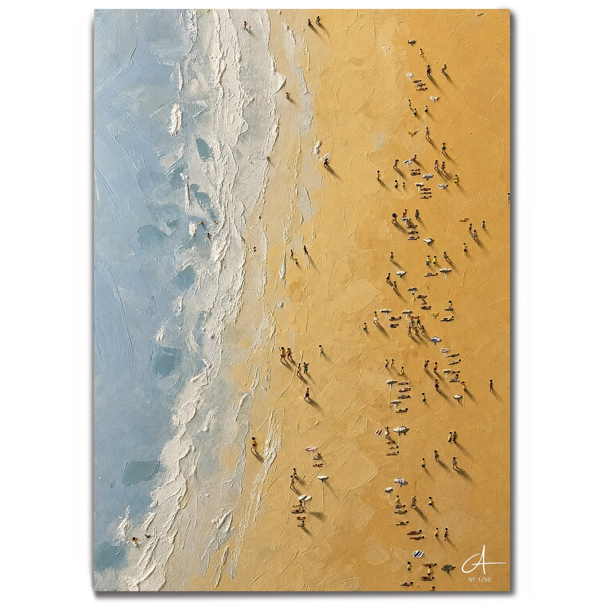 Dimanche à la plage 70 x 50 cm