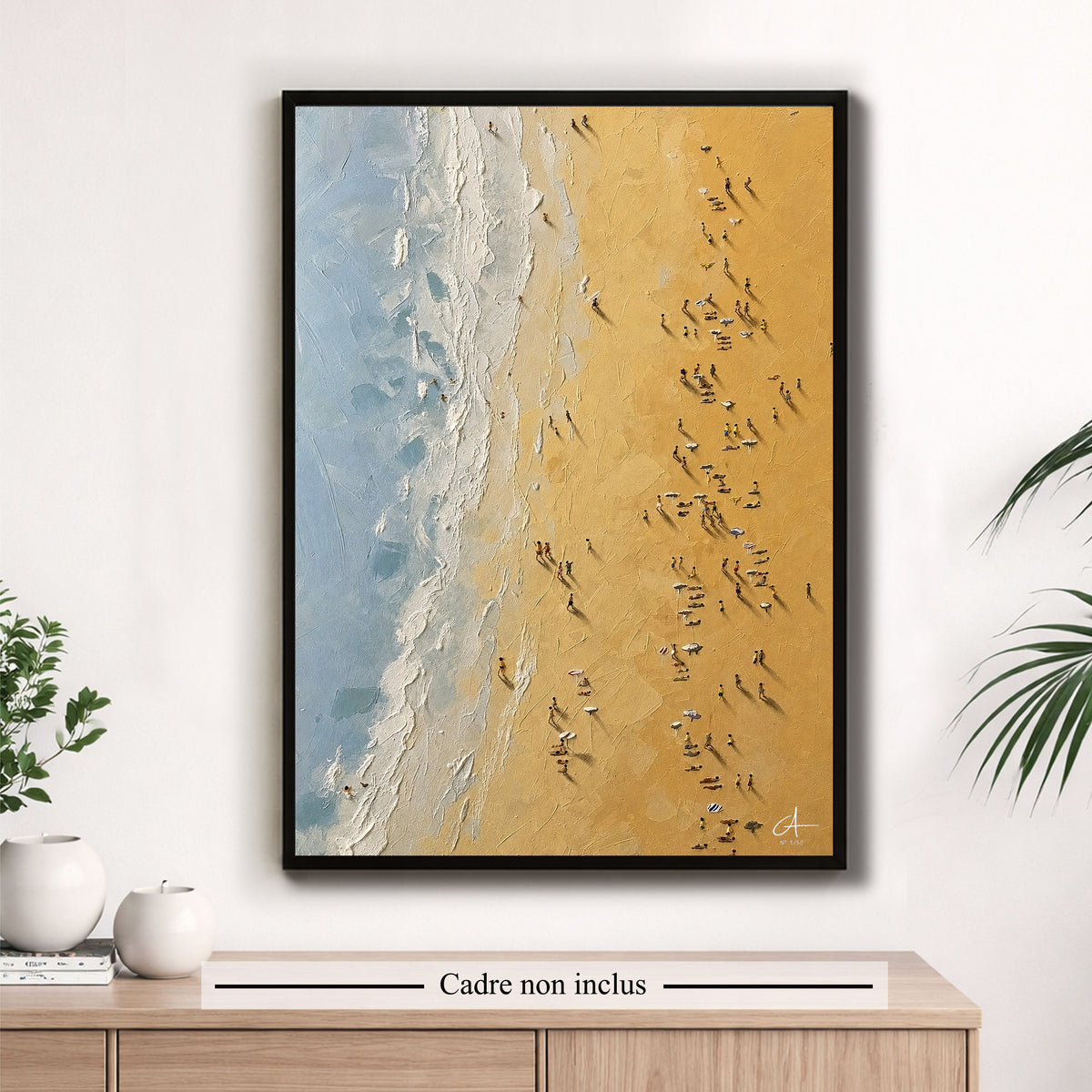 Dimanche à la plage 70 x 50 cm