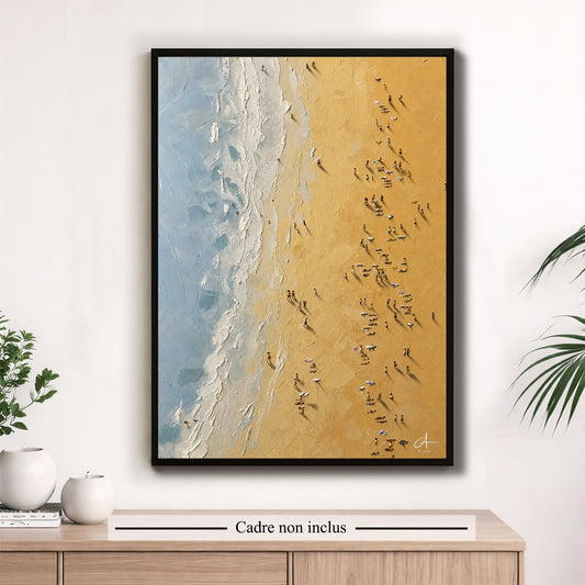 Dimanche à la plage 70 x 50 cm