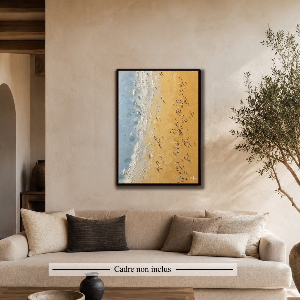Dimanche à la plage 70 x 50 cm