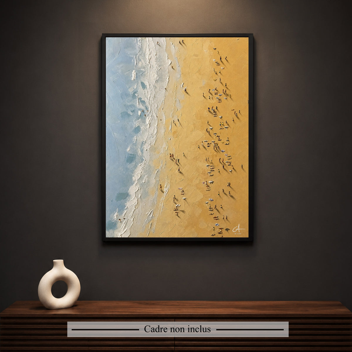 Dimanche à la plage 70 x 50 cm
