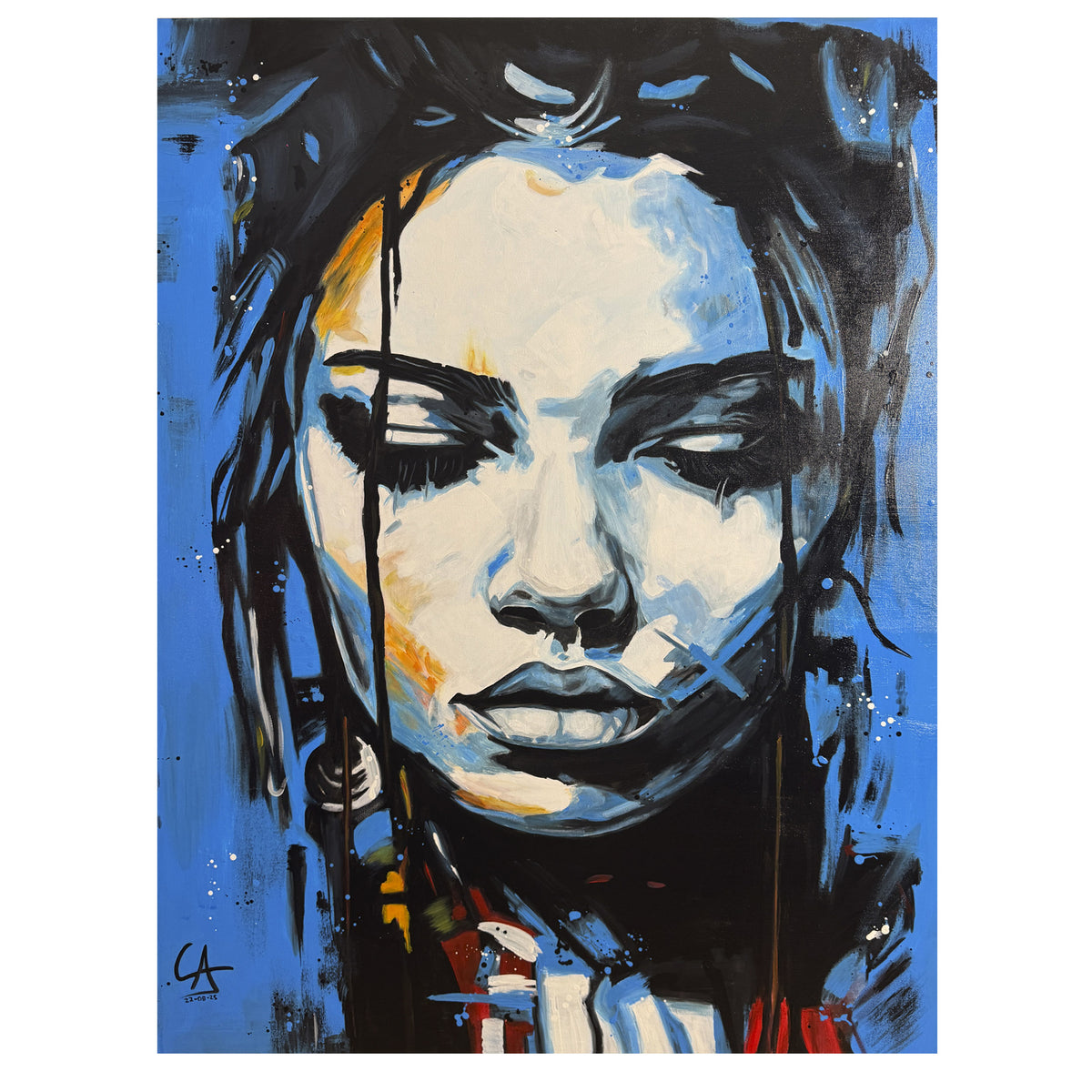 Portrait Bleu  100×80 cm