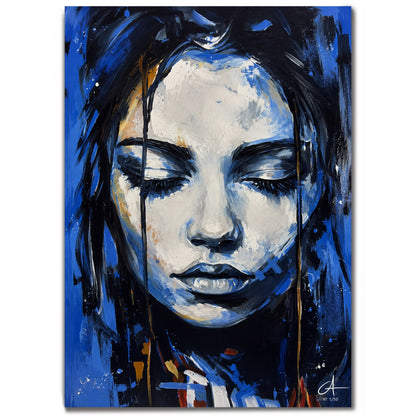 Portrait Bleu 50 x 70 cm