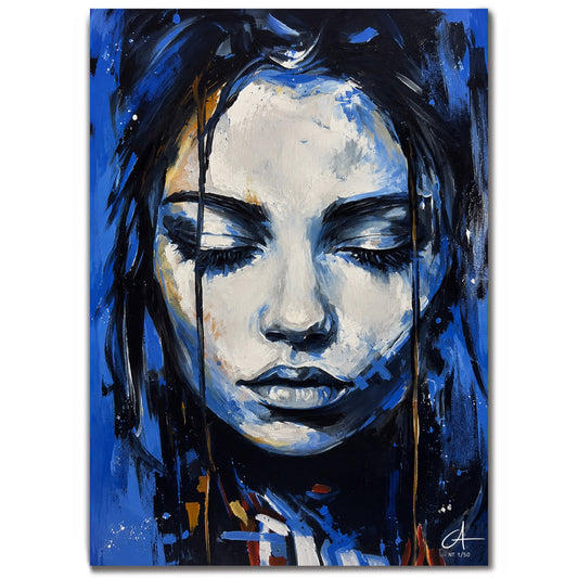 Portrait Bleu 50 x 70 cm