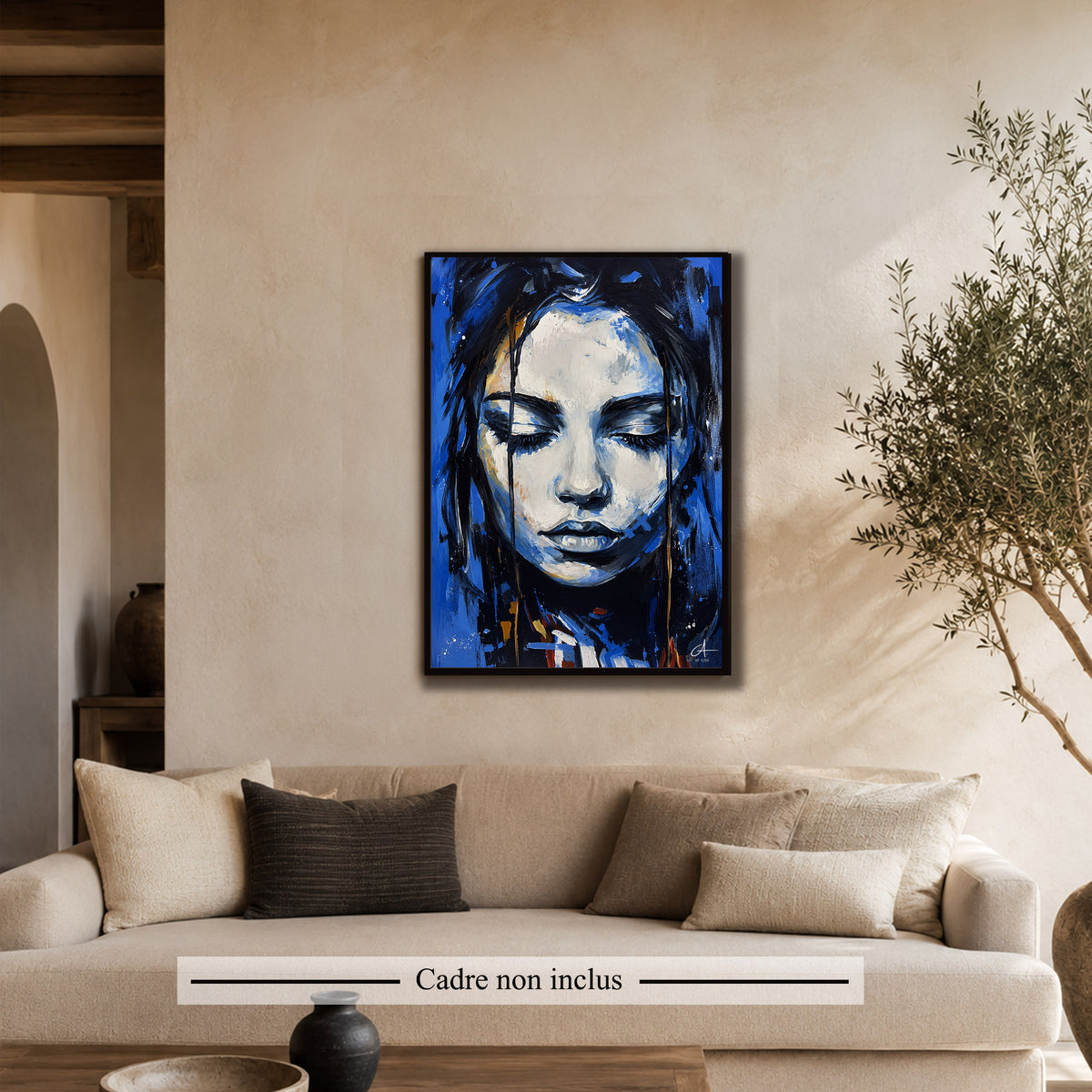 Portrait Bleu 50 x 70 cm