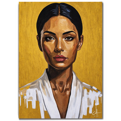 Portrait doré 70 x 50 cm