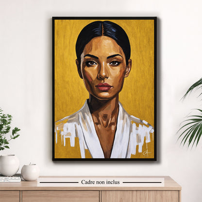 Portrait doré 70 x 50 cm