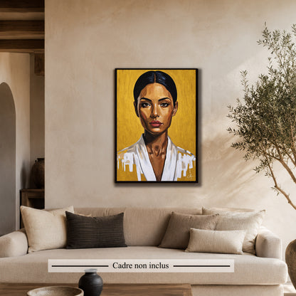 Portrait doré 70 x 50 cm