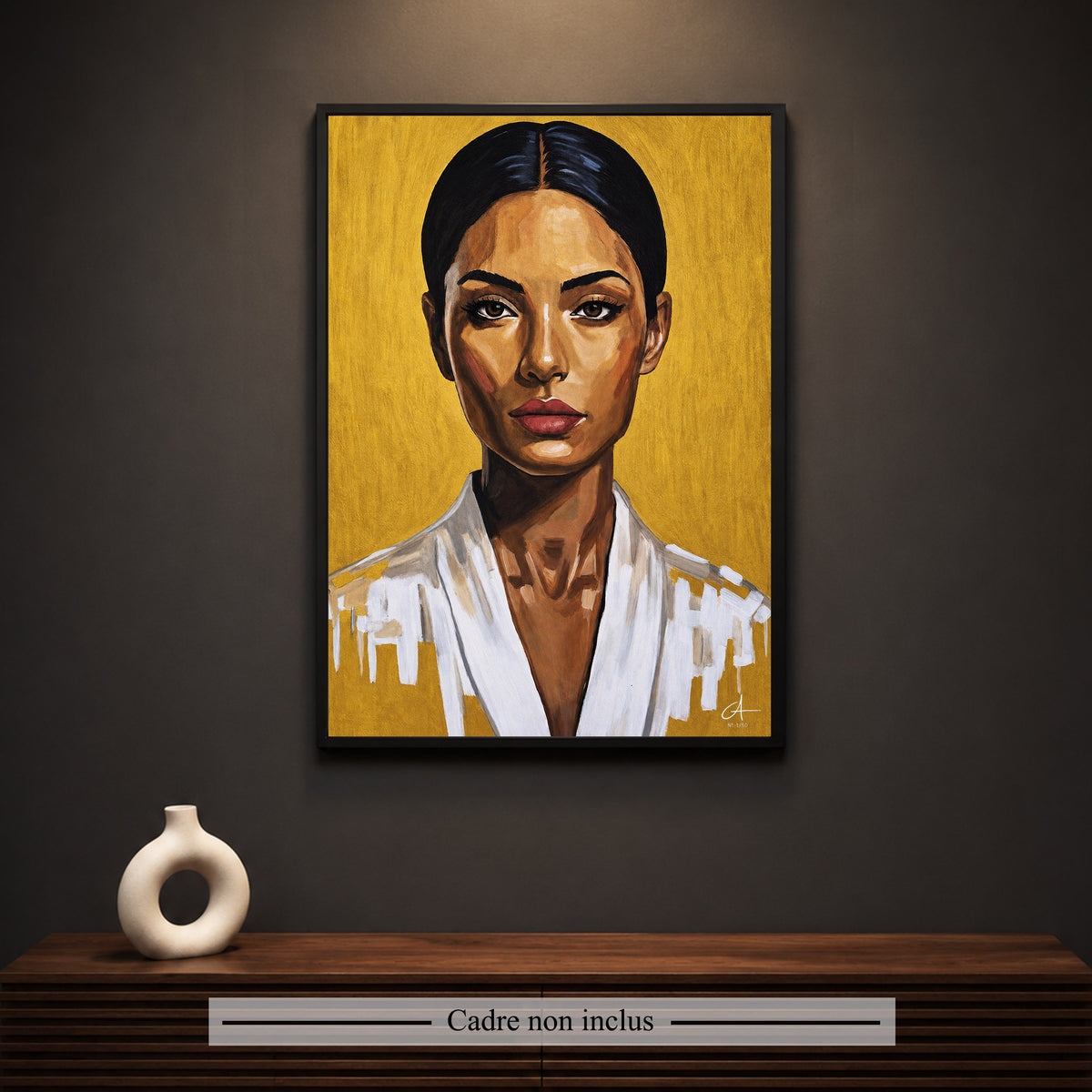 Portrait doré 70 x 50 cm