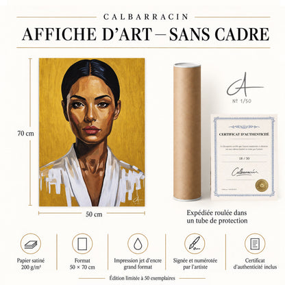 Portrait doré 70 x 50 cm
