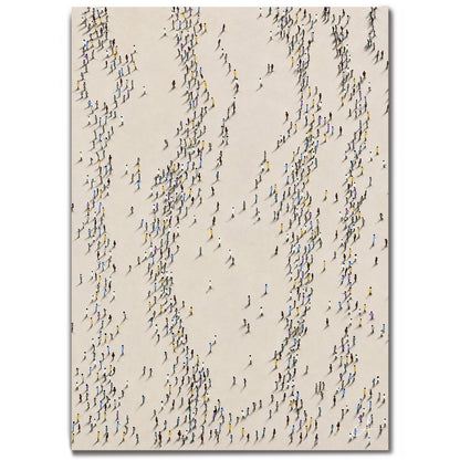 Societe en mouvement 70 x 50 cm