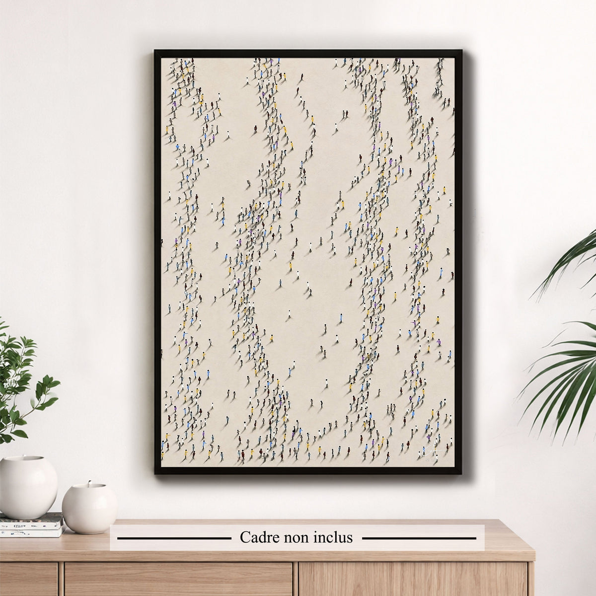 Societe en mouvement 70 x 50 cm