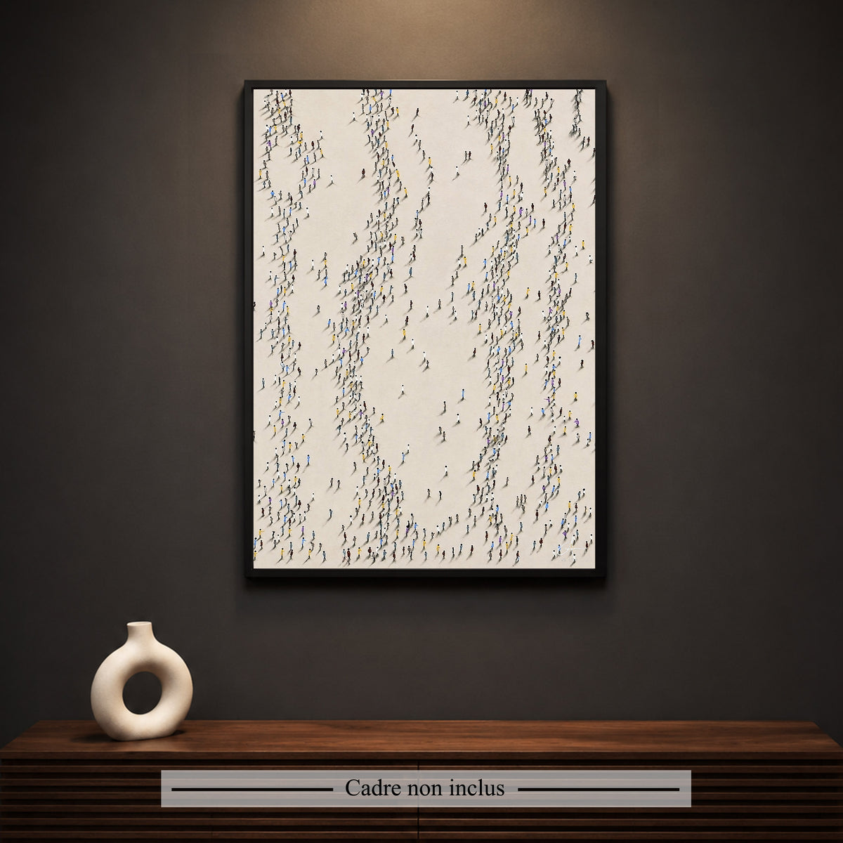 Societe en mouvement 70 x 50 cm