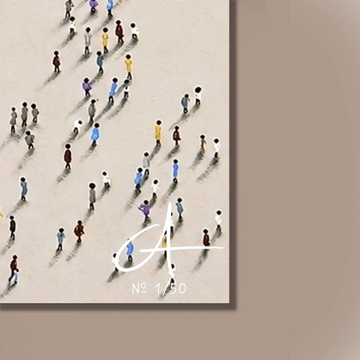 Societe en mouvement 70 x 50 cm