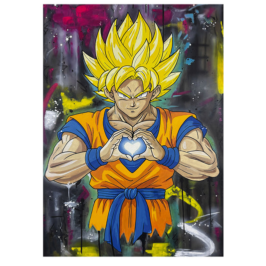 Super Saiyan Urban Street 100 x 73cm