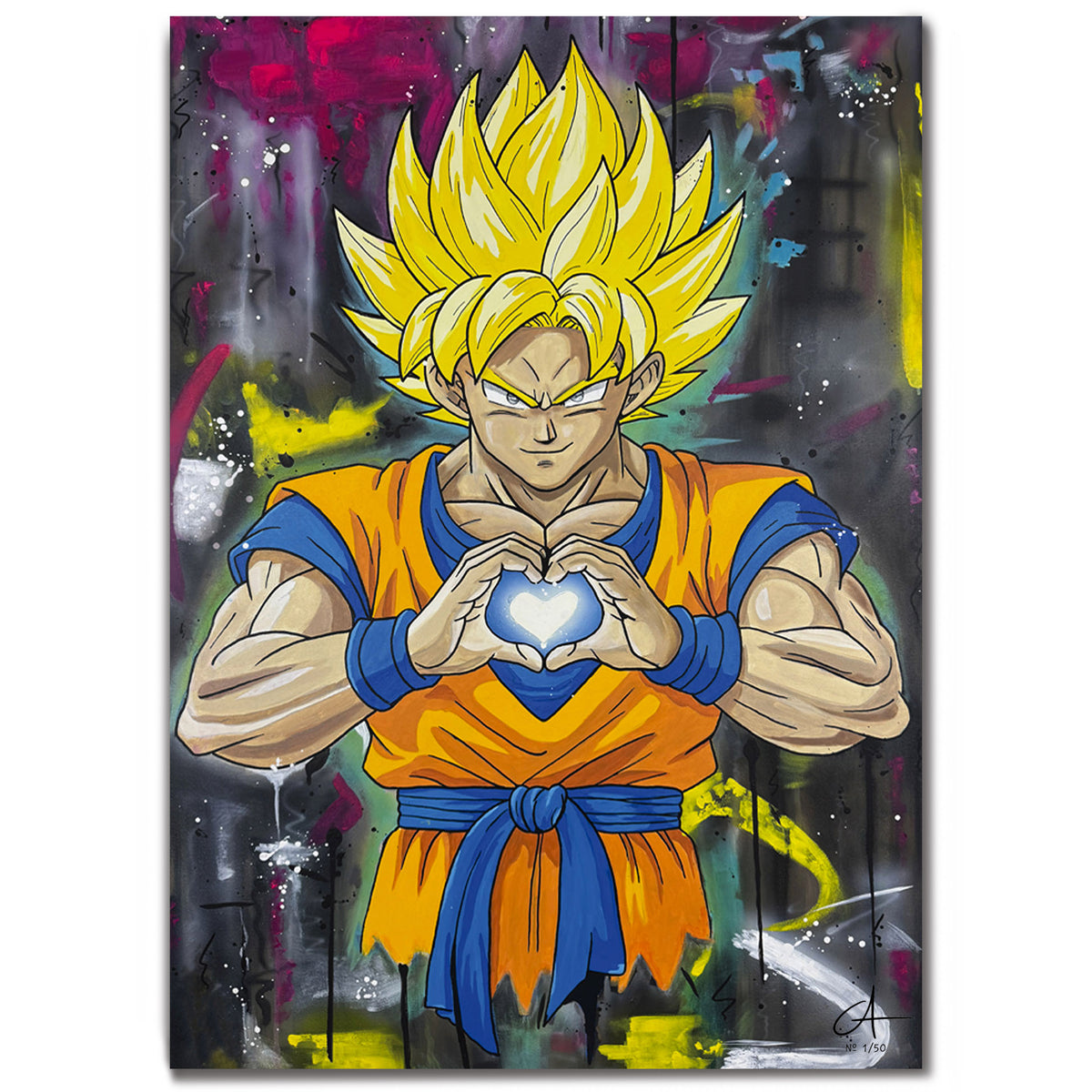 Affiche seule sans cadre — Super Saiyan Urban Street 70 x 50cm — Calbarracin — présentation A [AS]