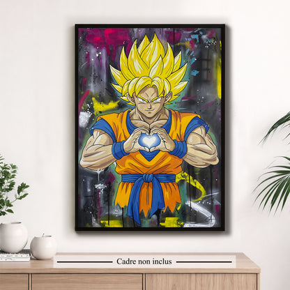 Affiche seule sans cadre — Super Saiyan Urban Street 70 x 50cm — Calbarracin — présentation B [AS]