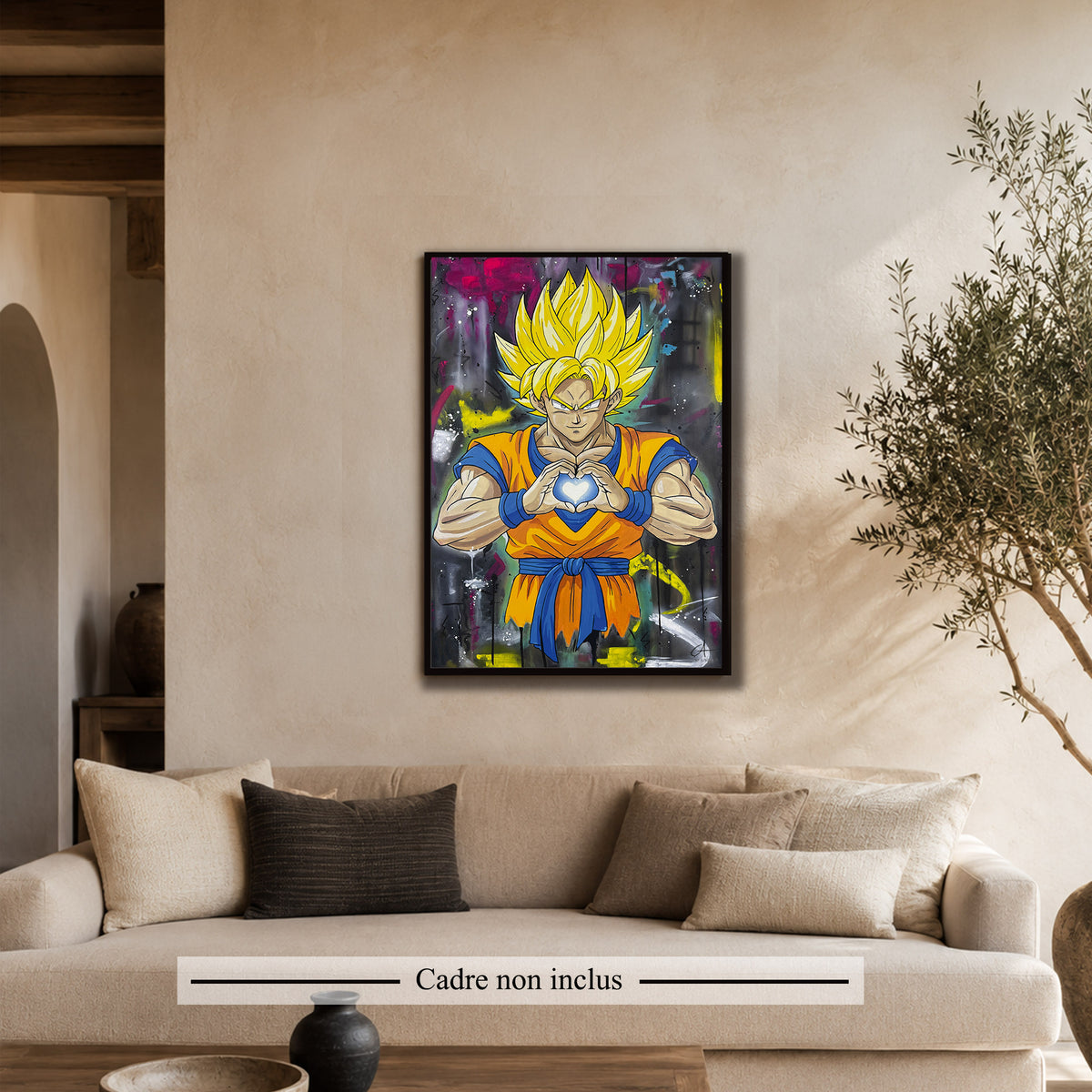 Affiche seule sans cadre — Super Saiyan Urban Street 70 x 50cm — Calbarracin — présentation C [AS]