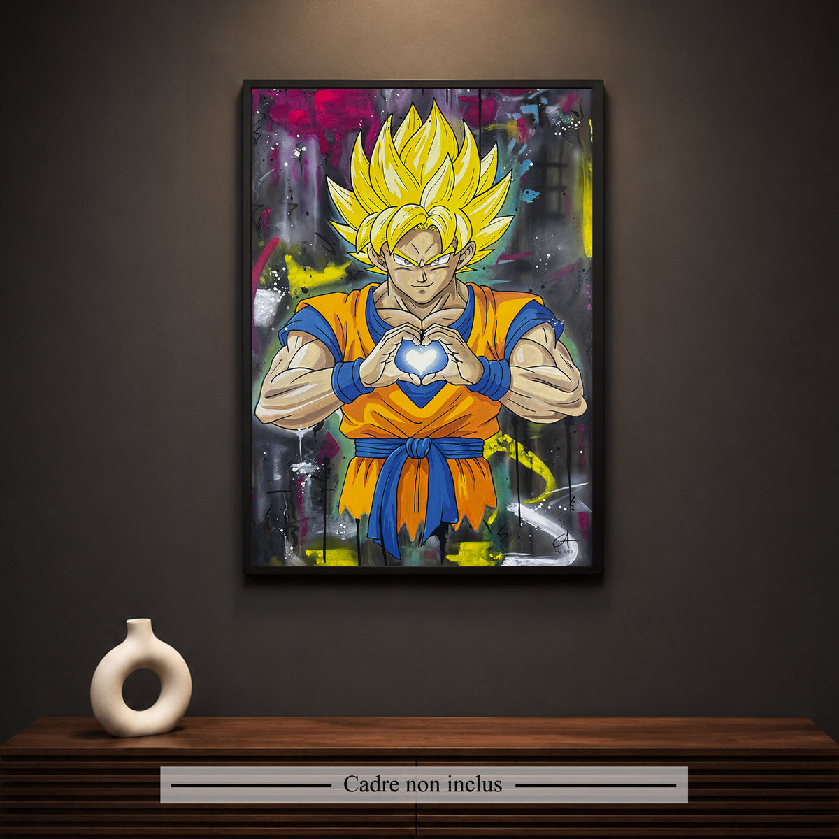 Affiche seule sans cadre — Super Saiyan Urban Street 70 x 50cm — Calbarracin — présentation D [AS]
