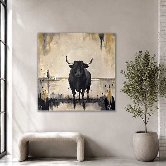 Le Gardien des Marais 80 x 80 cm